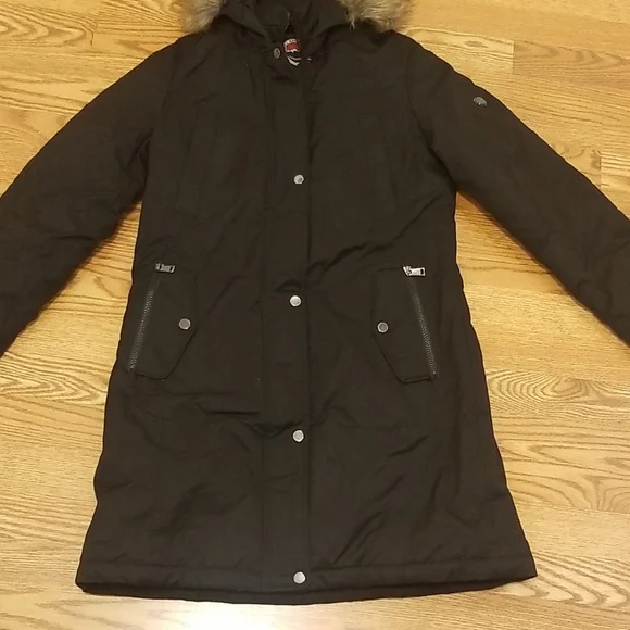 Madison Black Ski Jacket with Faux Fur Hood - Picture 3 of 15